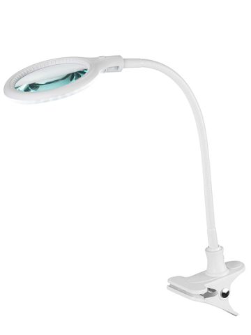 Lámpara Lupa 5x LED con pinza R-100287 - MESTRA - Luz para