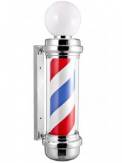 Polo Barbero Cromado con Bola 87 x 32 x 23 cm.