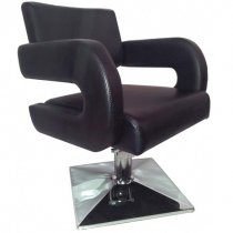 Silla Peluquería Glam Black Round Base Weelko