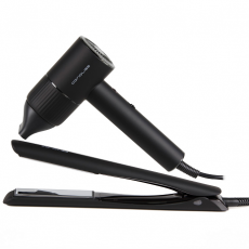 Kit Corioliss Plancha C5 Black Chrome + Secador Apolo