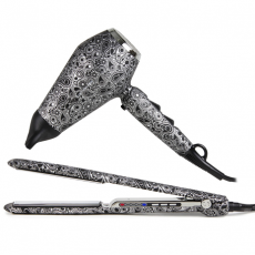 Kit Corioliss Plancha C3 Silver Paisley + Secador Kompactissimo