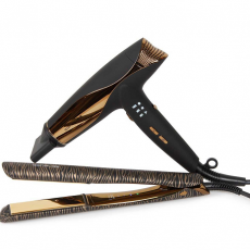 KIT CORIOLISS PLANCHA C5 GOLD ZEBRA + SECADOR WIND